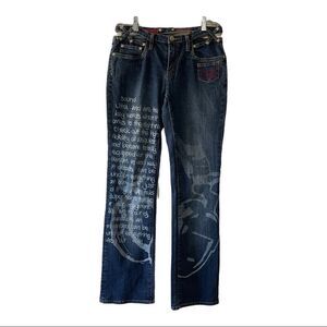 Request Graffiti Jeans with "Detached" Waistband, Size 29